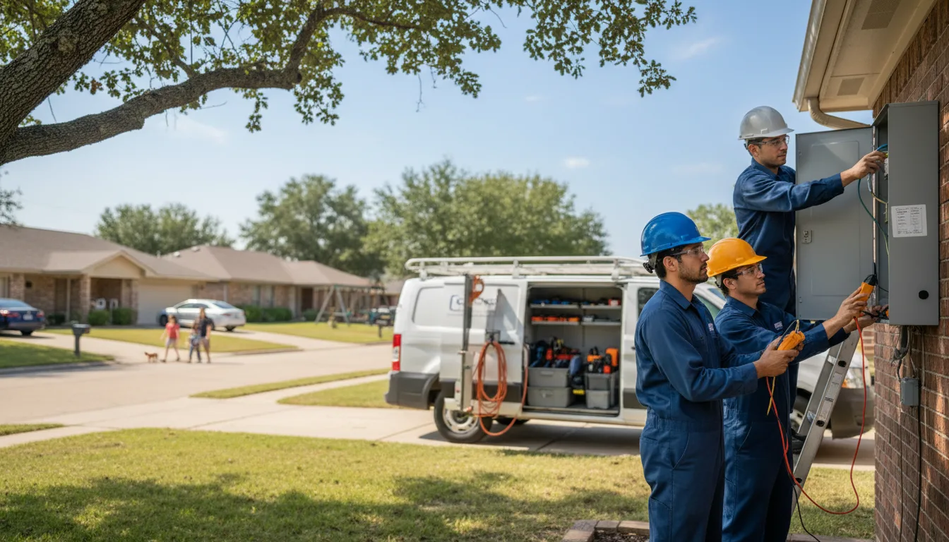 Certified electrician providing emergency electrical services in Iraan, TX